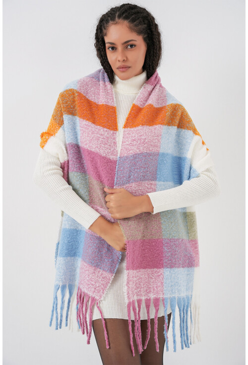 Kadın Yumuşak Dokulu Kalın Şal Atkı 15951