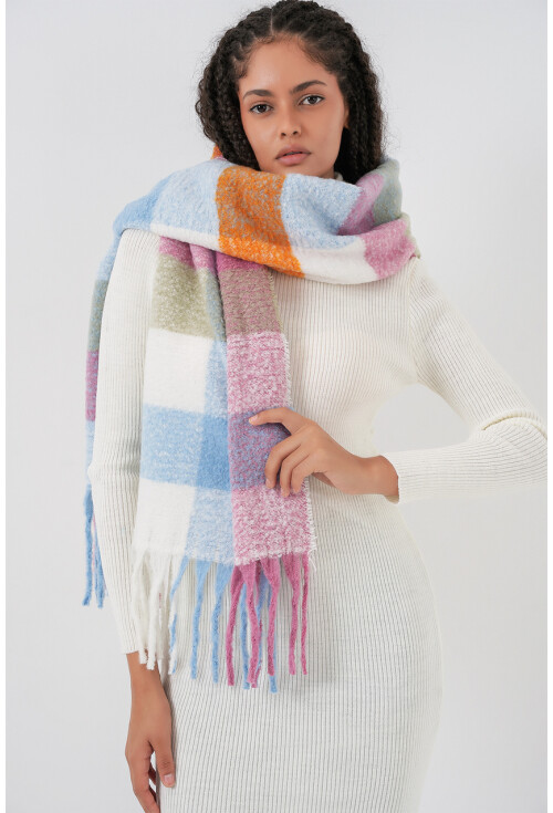 Kadın Yumuşak Dokulu Kalın Şal Atkı 15951