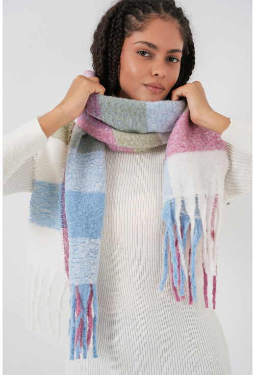 Kadın Yumuşak Dokulu Kalın Şal Atkı 15951