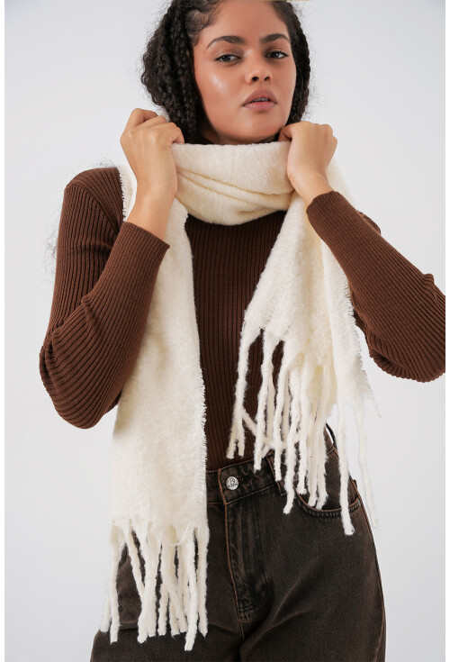 Kadın Yumuşak Dokulu Kalın Şal Atkı 15951