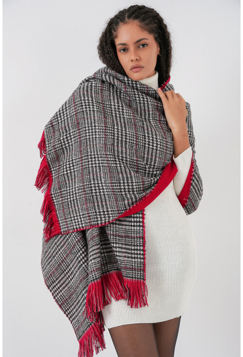 Kadın Yumuşak Dokulu Kalın Şal Atkı 15951