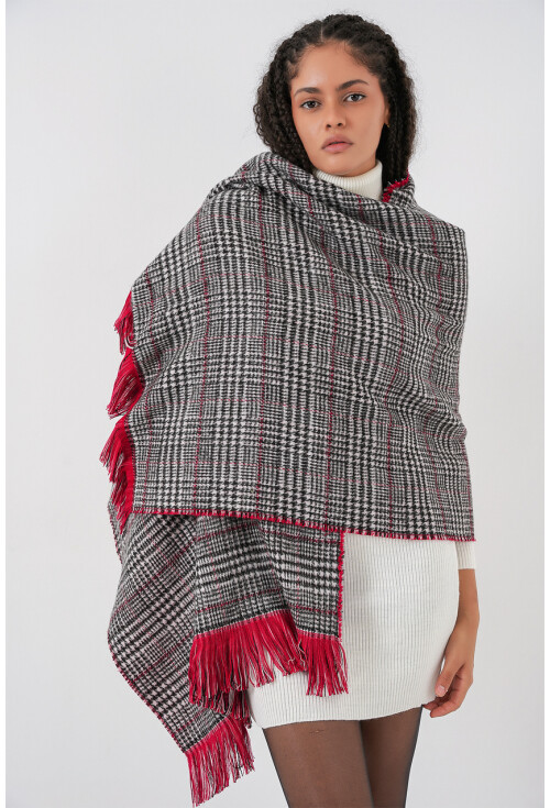 Kadın Yumuşak Dokulu Kalın Şal Atkı 15951