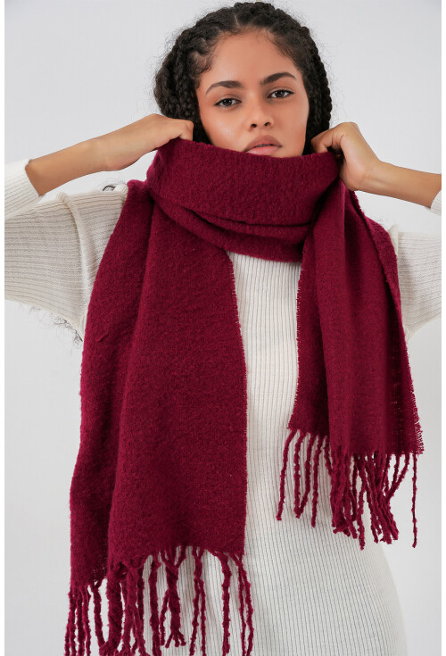 Kadın Yumuşak Dokulu Kalın Şal Atkı 15951