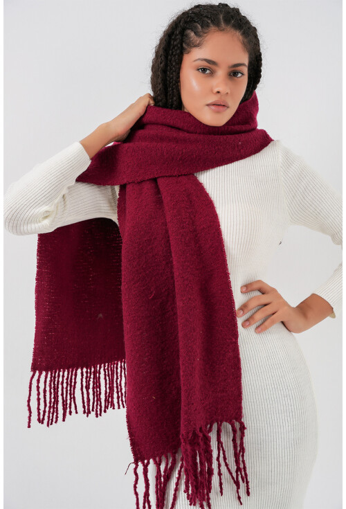 Kadın Yumuşak Dokulu Kalın Şal Atkı 15951