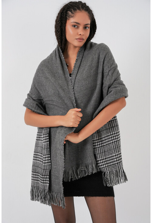 Kadın Yumuşak Dokulu Kalın Şal Atkı 15951