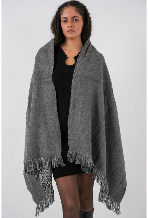 Kadın Yumuşak Dokulu Kalın Şal Atkı 15951