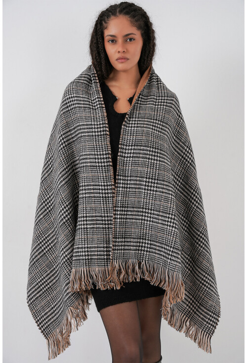 Kadın Yumuşak Dokulu Kalın Şal Atkı 15951