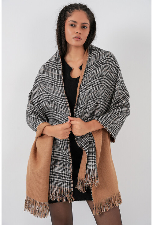 Kadın Yumuşak Dokulu Kalın Şal Atkı 15951