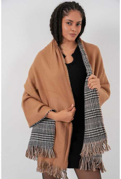 Kadın Yumuşak Dokulu Kalın Şal Atkı 15951