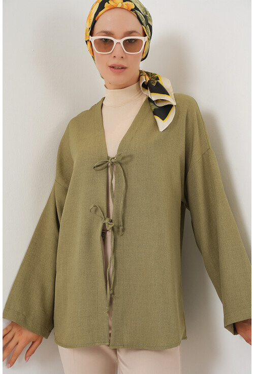 Keten Tesettür Kimono 5968