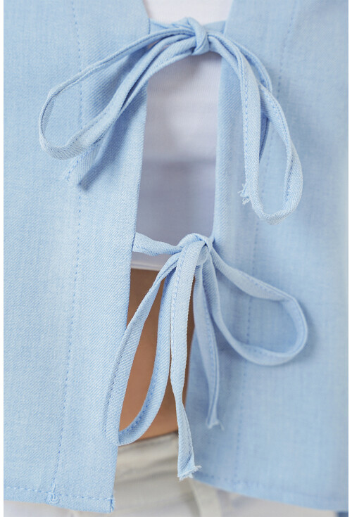 Önü Bağlamalı Keten Kimono 960