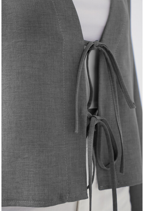 Önü Bağlamalı Keten Kimono 960