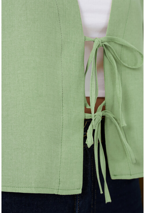 Önü Bağlamalı Keten Kimono 960