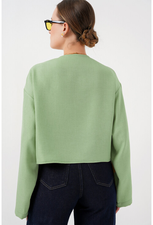 Önü Bağlamalı Keten Kimono 960