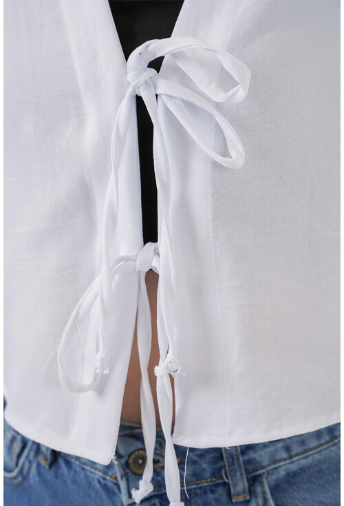 Önü Bağlamalı Keten Kimono 960