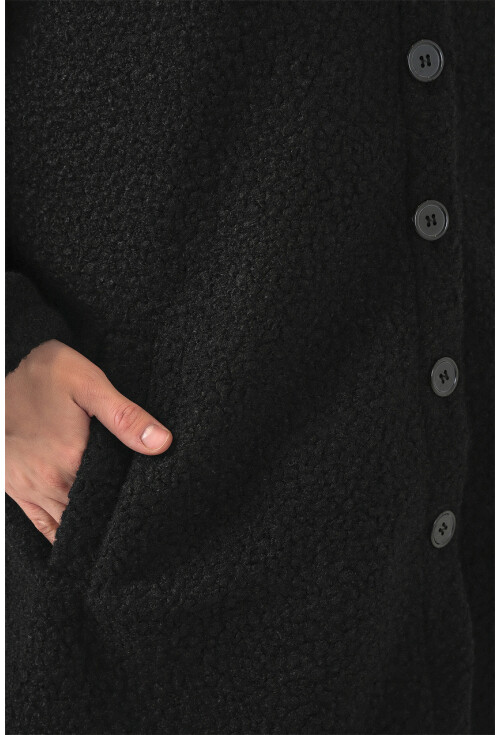 0675 Yün Karışımlı Buklet Ceket