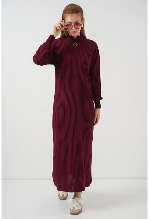 15839 Boydan Triko Elbise