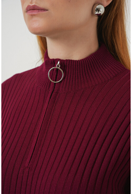 15839 Boydan Triko Elbise