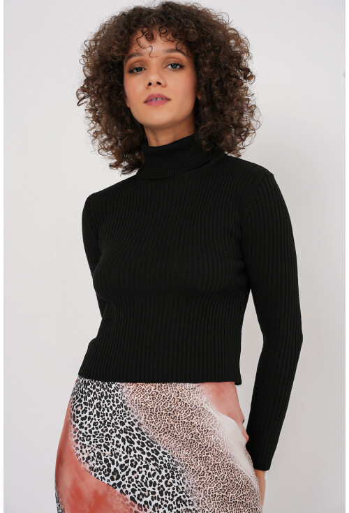 15896 Boğazlı Triko Kazak