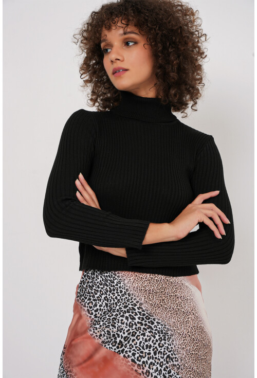 15896 Boğazlı Triko Kazak