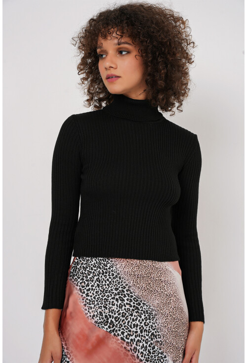 15896 Boğazlı Triko Kazak