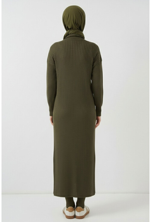 15900 Boydan Tesettür Triko Elbise