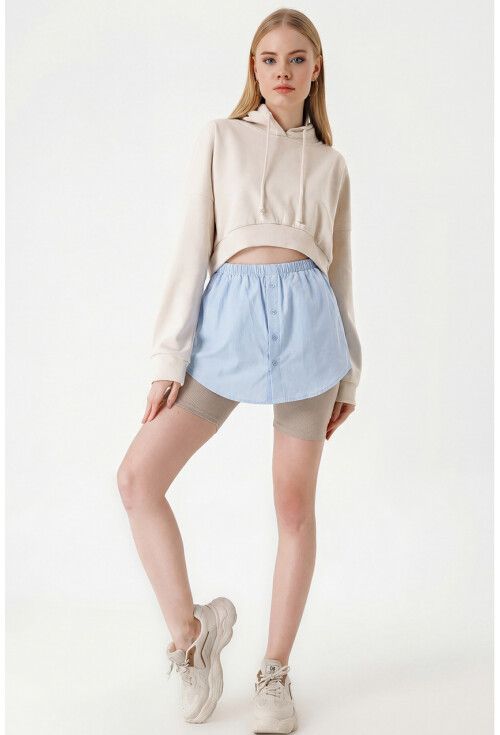 1888 Sweatshirt Ve Kazak Altı Gömlek Etek