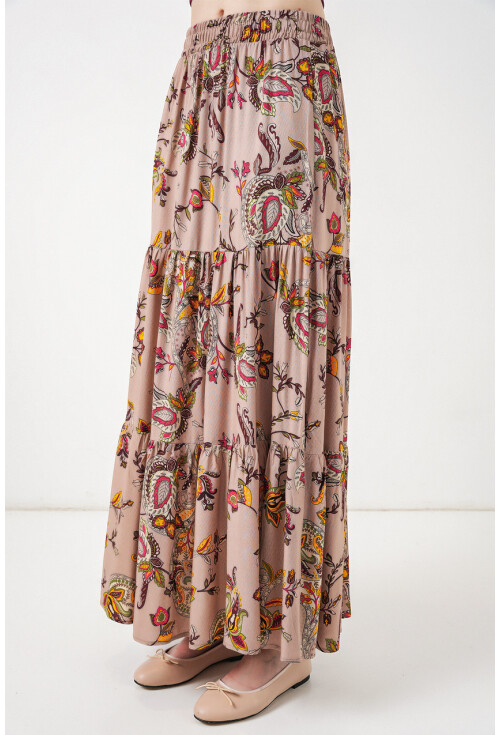 1898 Desenli Uzun Etek