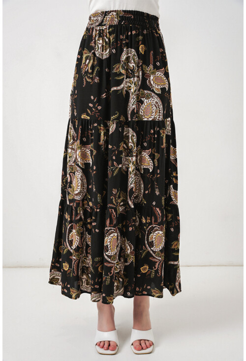 1898 Desenli Uzun Etek