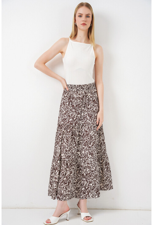 1898 Desenli Uzun Etek