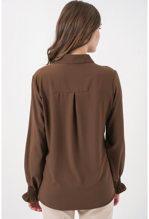 20223 Long Sleeve Shirt With Ruffles