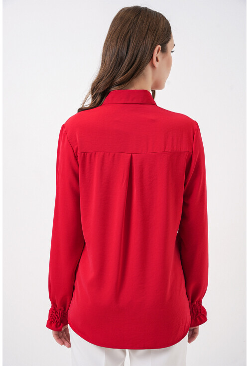 20223 Long Sleeve Shirt With Ruffles