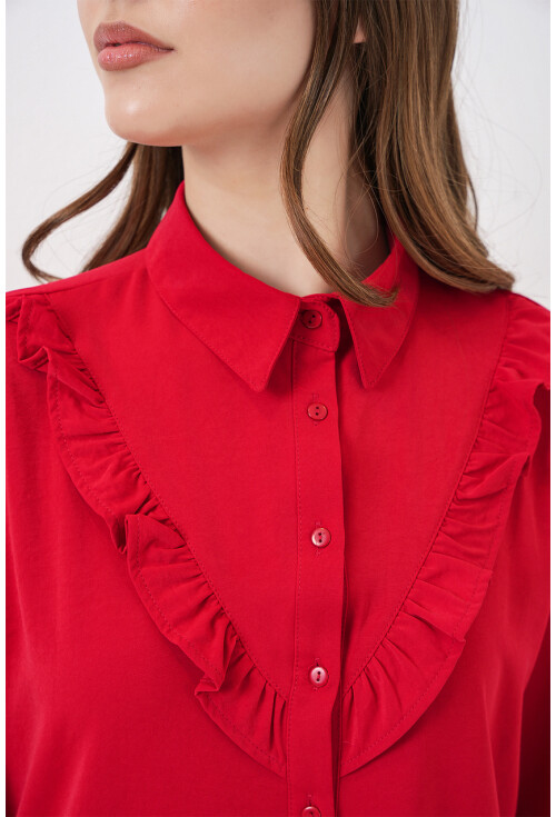 20223 Long Sleeve Shirt With Ruffles