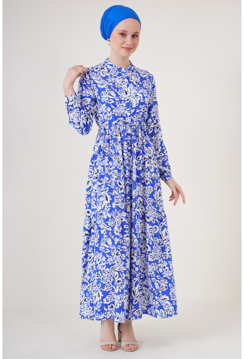 2144 Hakim Yaka Tesettür Elbise