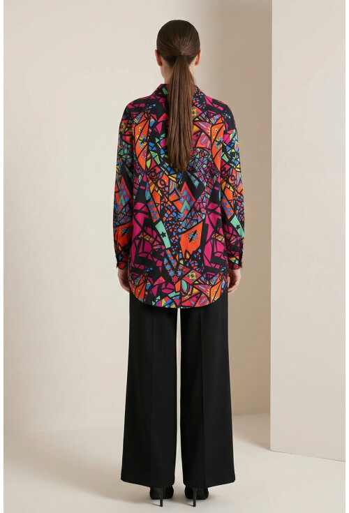 3721 Grafik Desenli Gömlek