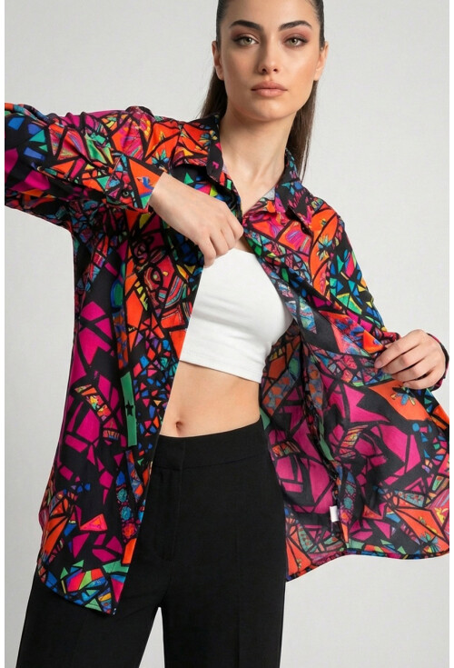 3721 Grafik Desenli Gömlek