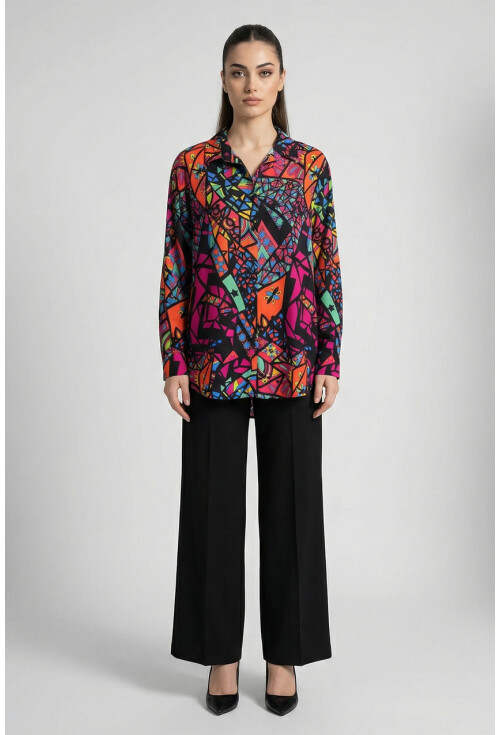 3721 Grafik Desenli Gömlek