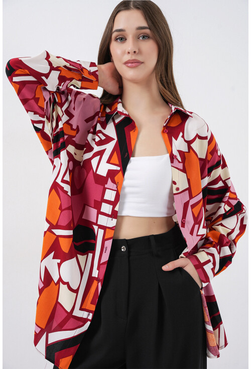 3721 Grafik Desenli Gömlek