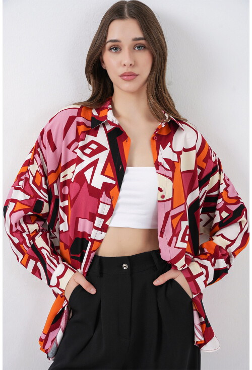3721 Grafik Desenli Gömlek