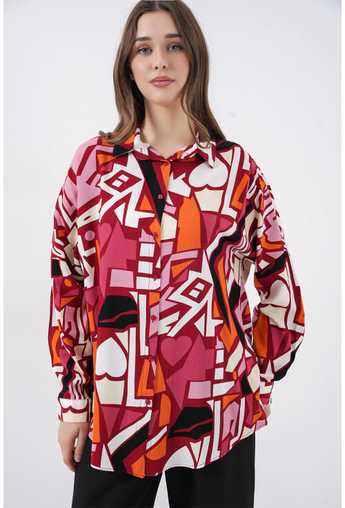 3721 Grafik Desenli Gömlek
