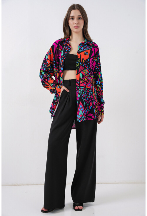 3721 Grafik Desenli Gömlek