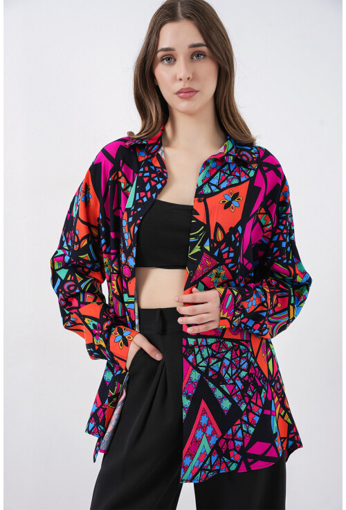 3721 Grafik Desenli Gömlek