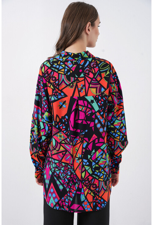 3721 Grafik Desenli Gömlek