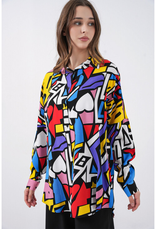 3721 Graphic Patterned Shirt