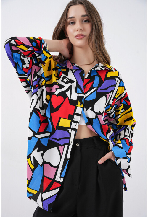 3721 Graphic Patterned Shirt