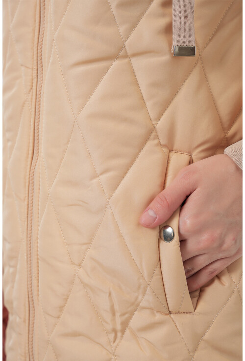 5138 Quilted Long Puffer Coat