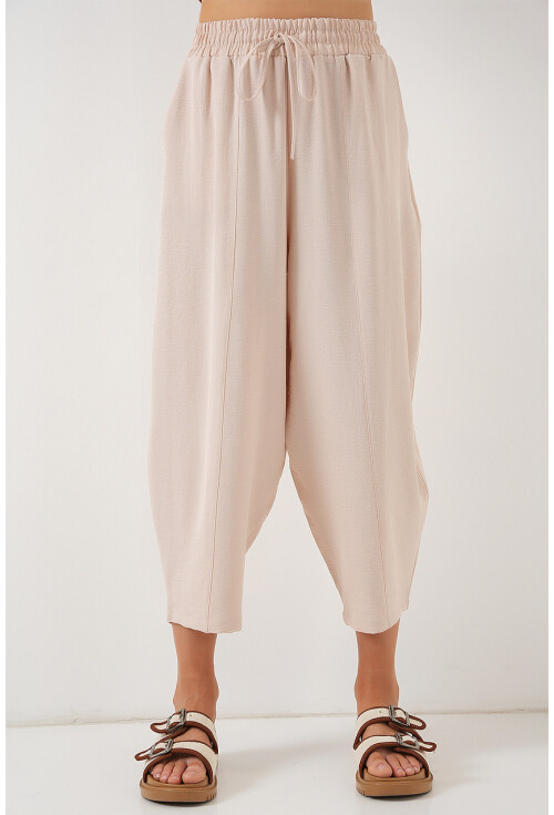 6591 Dokuma Şalvar Pantolon