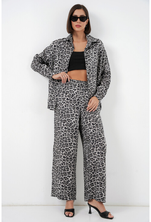 6699 Leopar Desenli Alt Üst Takım