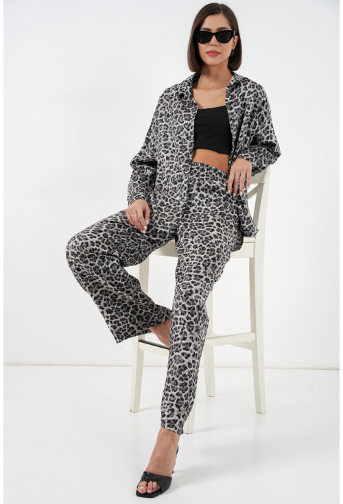 6699 Leopar Desenli Alt Üst Takım