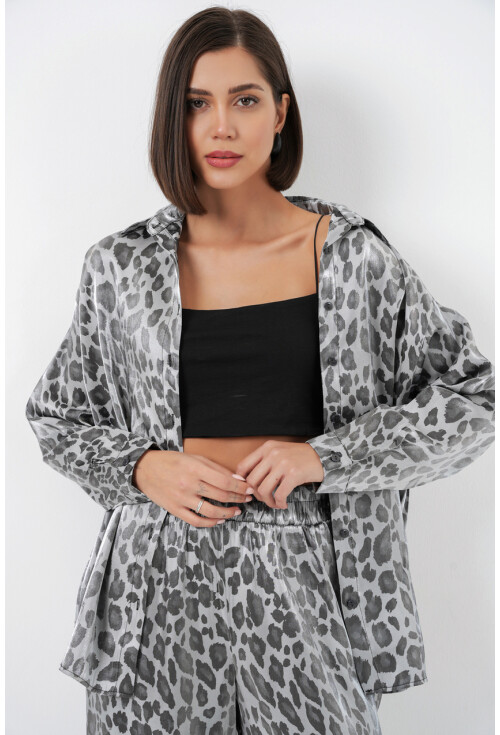 6699 Leopar Desenli Alt Üst Takım